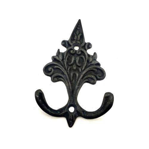 Antika Tarz Dekoratif Pirinç Çam Figürlü Askı - 98x57 Mm, Oksit
