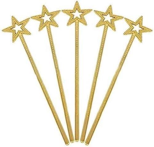 Altın Renk Yıldız Peri Asası Peri Değneği 34 Cm 1 Adet