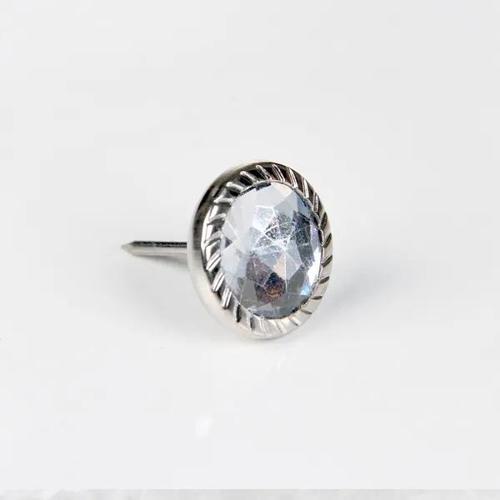 Dekoratif Parlak Taşlı Kabara Raptiye 17 Mm - 50