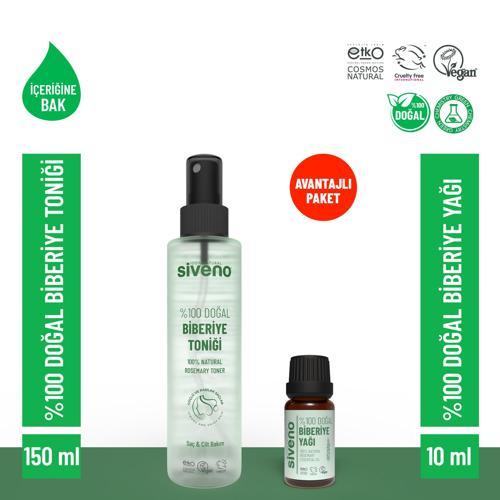 %100 Doğal Biberiye Suyu Saç Toniği & Biberiye Yağı Set