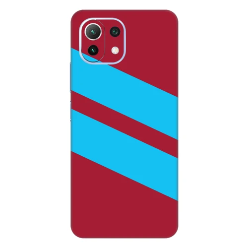 Xiaomi Mi 11 Lite Kaplama Bordo Mavi Şerit