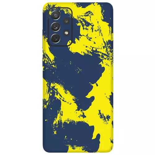 Samsung A72 Kaplama Sarı Lacivert