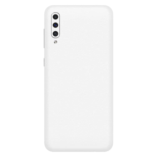 Samsung A70 Kaplama Dokulu Beyaz