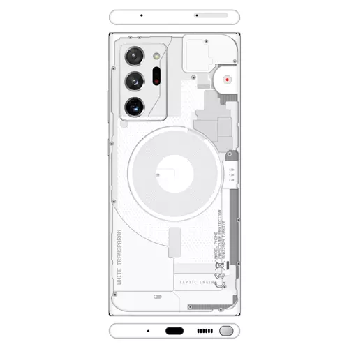 Samsung Note 20 Ultra Kaplama Beyaz Transparan