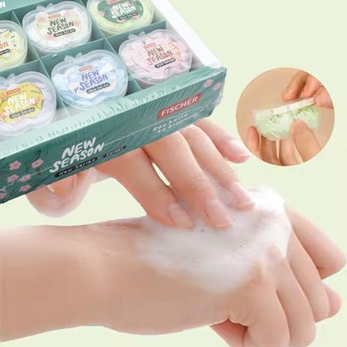 2 adet 100 Yaprak Parfümlü Sihirli Sabun - Sihirli Kağıt Sabun - Okul ve seyahat için Kolay Kullanım Kağıt Sabun