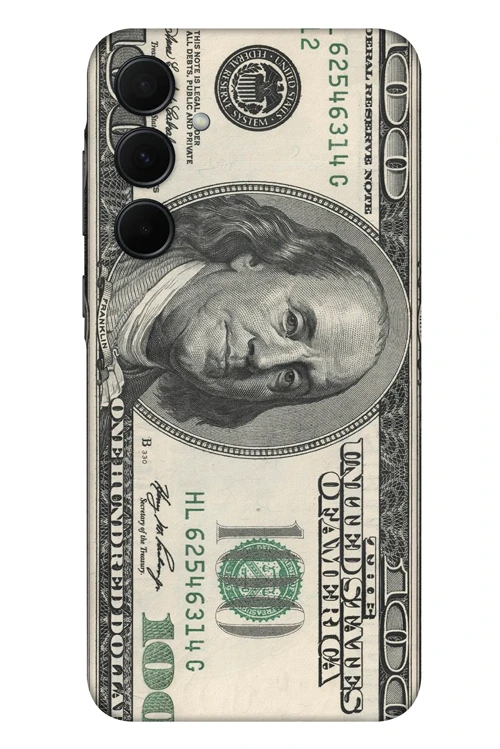 Samsung A35 Kaplama Dolar Desenli