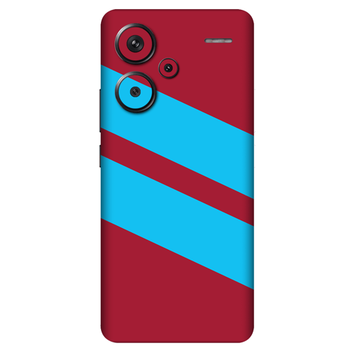 Xiaomi Redmi Note 13 Pro Plus 5G Kaplama Bordo Mavi Şerit