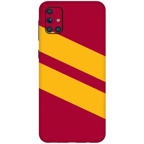 Samsung M51 Kaplama Sarı Kırmızı Şerit