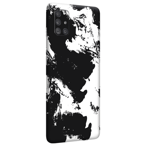 Samsung A51 Kaplama Siyah Beyaz
