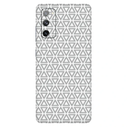 Samsung S20 Fe Kaplama Beyaz Üçgenler