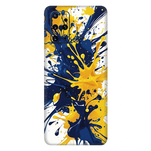 Samsung S20 Kaplama Sarı Lacivert Boya