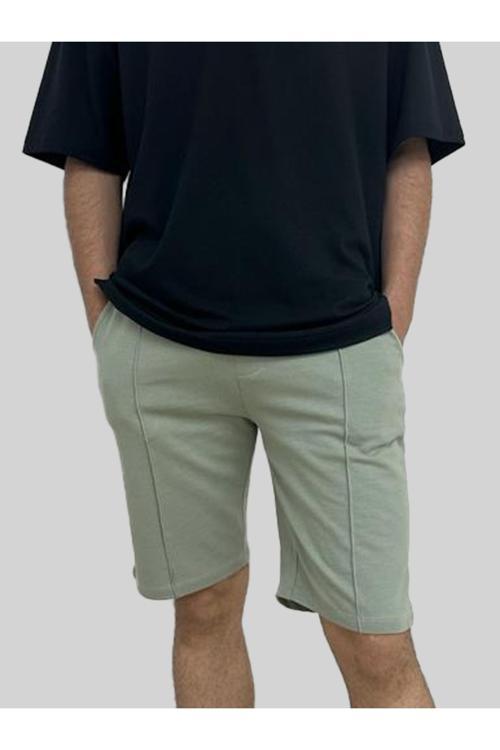 Nervür Dikişli 2 İplik %100 Pamuk Şort