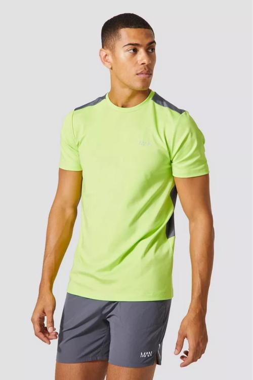 Unisex Neon Fileli Spor Tişört – Nefes Alan Hızlı Kuruyan Antrenman Tişörtü,Hava Alan Rahat Kalıp