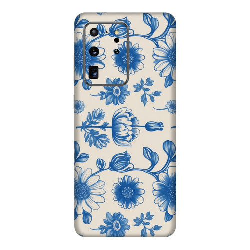 Samsung S20 Ultra Kaplama Mavi Bahçe