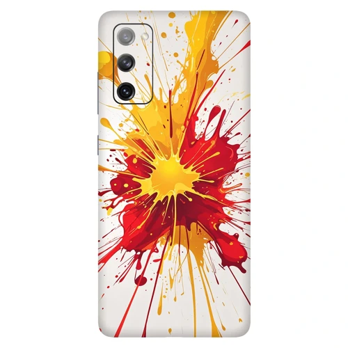 Samsung S20 Fe Kaplama Sarı Kırmızı Boya