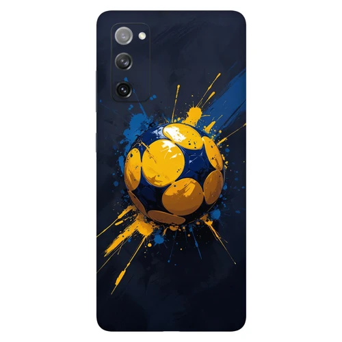 Samsung S20 Fe Kaplama Sarı Lacivert Top