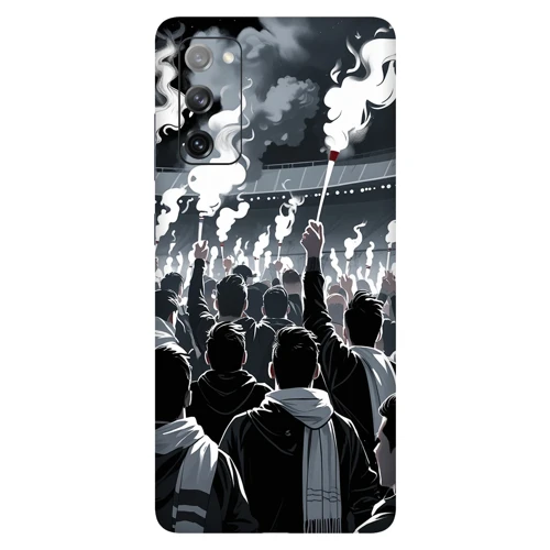 Samsung S20 Fe Kaplama Siyah Beyaz Taraftar