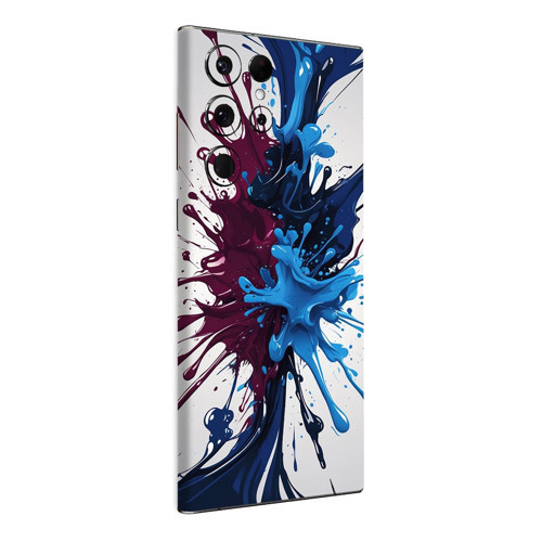 Samsung S22 Ultra Kaplama Bordo Mavi Boya