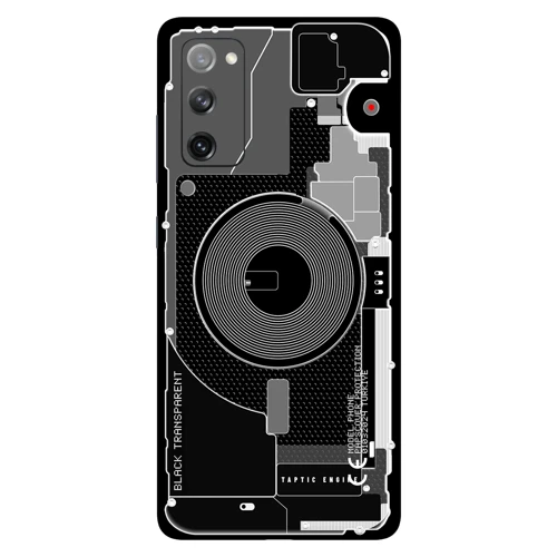 Samsung S20 Fe Kaplama Siyah Transparan