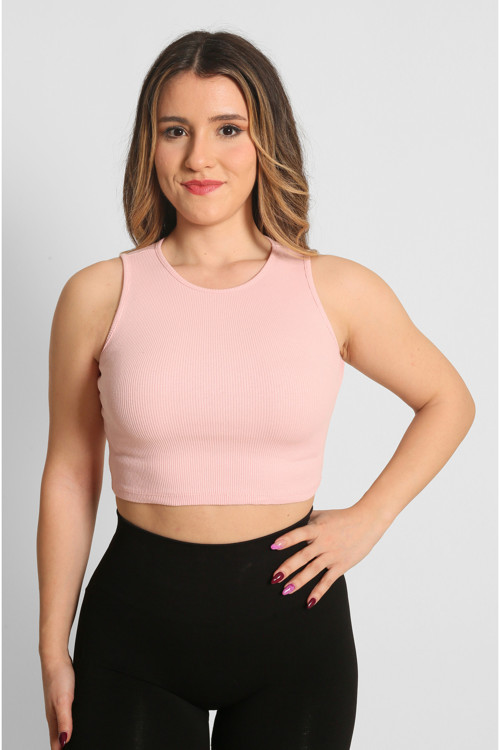 Ntb Crop Rip Top Pink