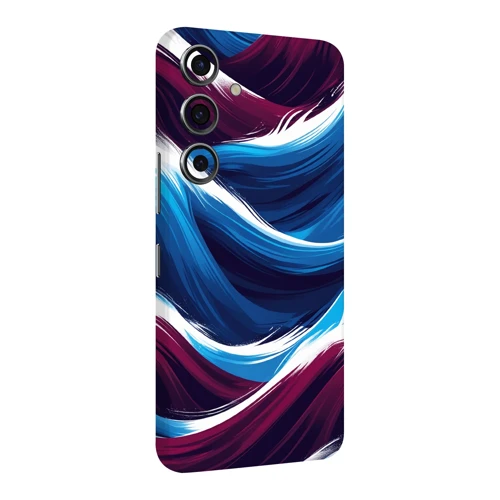 Samsung S23 Fe Kaplama Bordo Mavi Dalga