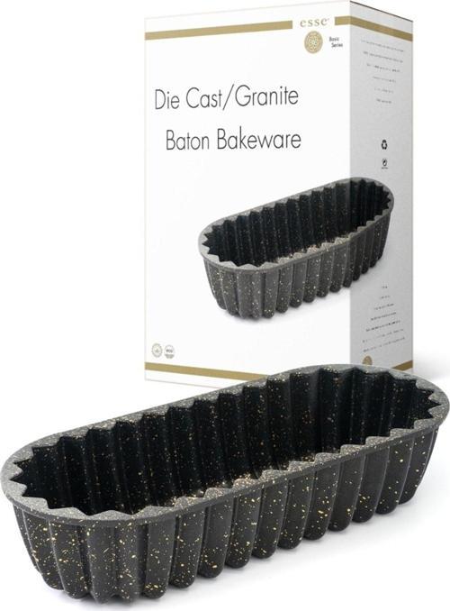 Döküm Granite Kek Kalıbı Baton Siyah
