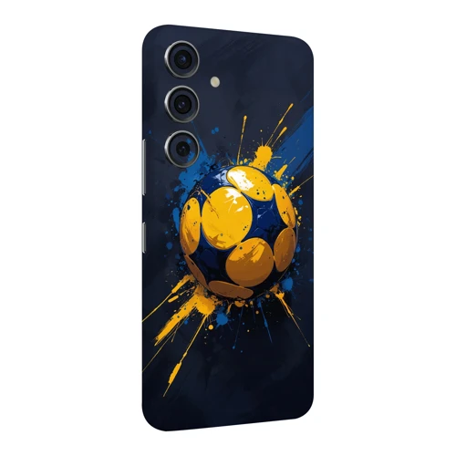 Samsung S23 Kaplama Sarı Lacivert Top