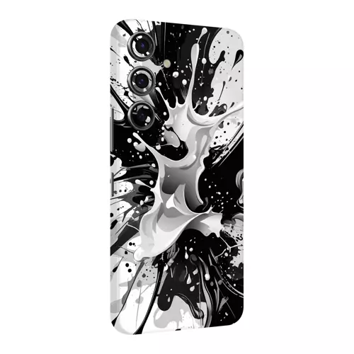 Samsung S23 Kaplama Siyah Beyaz Boya