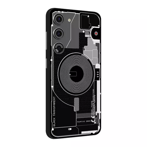 Samsung S23 Kaplama Siyah Transparan