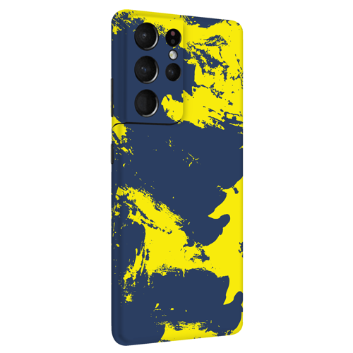 Samsung S21 Ultra Kaplama Sarı Lacivert