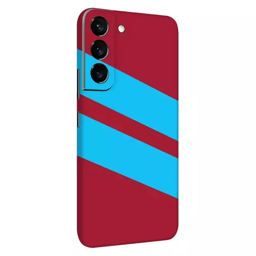 Samsung S22 Kaplama Bordo Mavi Şerit