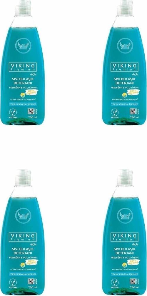 Premium Bulaşık Deterjanı Fesleğen & Limon 750 Ml 4 Adet