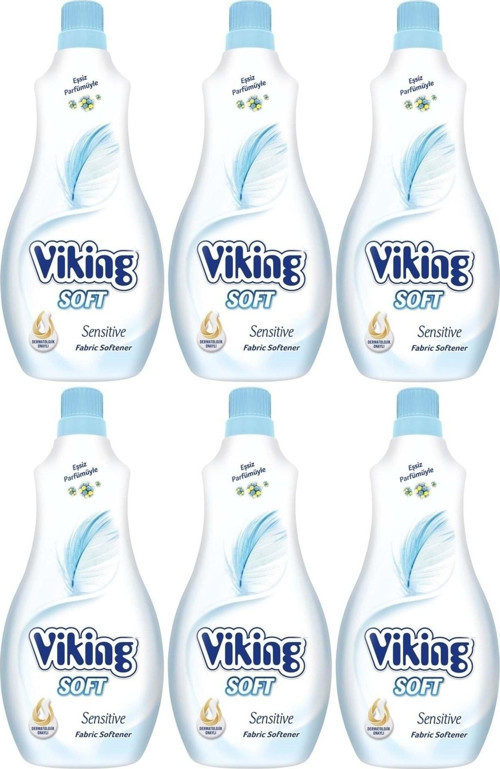 Viking Çamaşır Yumuşatıcı 1400ml Soft Sensitive 6 Lı Set (114 YIKAMA)