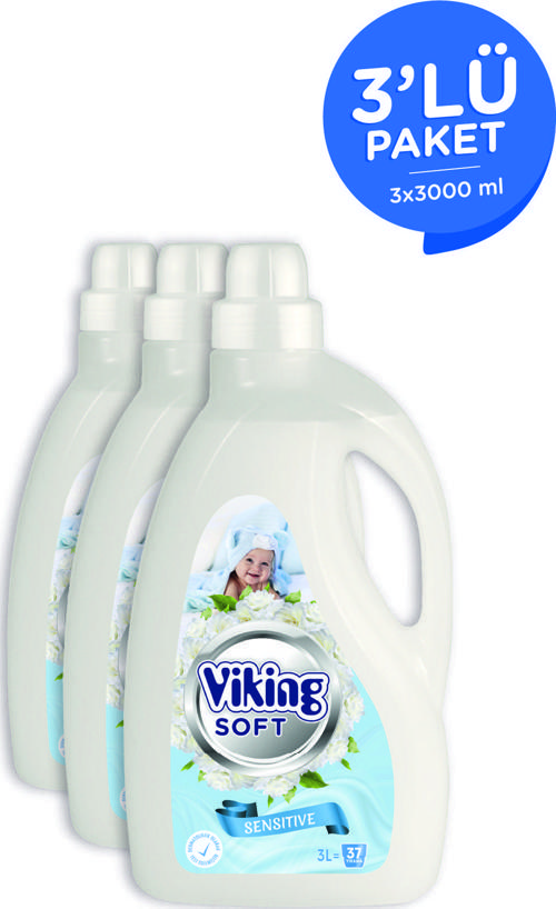 Viking Çamaşır Yumuşatıcısı Sensitive 3 Litre 3 Adet