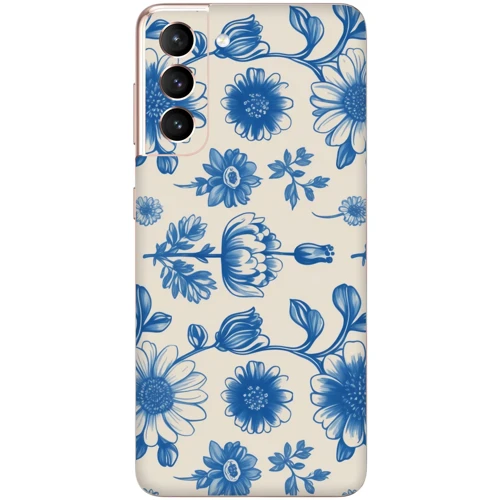 Samsung S21 Kaplama Mavi Bahçe