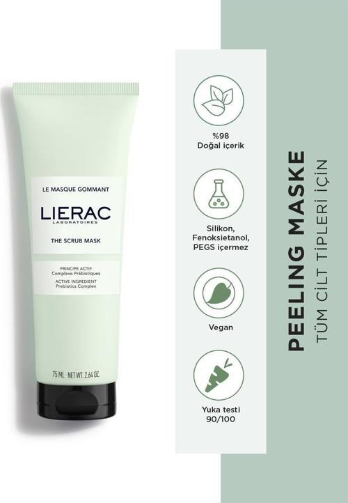 Scrub Mask Beyaz Kil Ve Mikro Granül Içeren, Arındırıcı, Vegan, Peeling Yüz Maskesi 75 ml