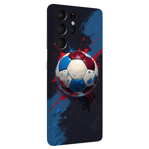 Samsung S21 Ultra Kaplama Bordo Mavi Top