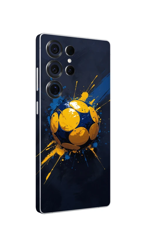 Samsung S25 Ultra Kaplama Sarı Lacivert Top