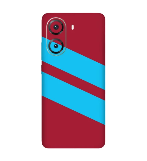 Poco X7 Pro Kaplama Bordo Mavi Şerit