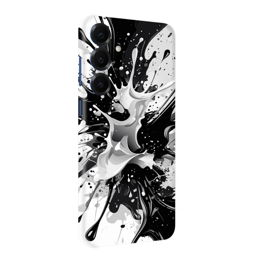 Samsung S25 Kaplama Siyah Beyaz Boya