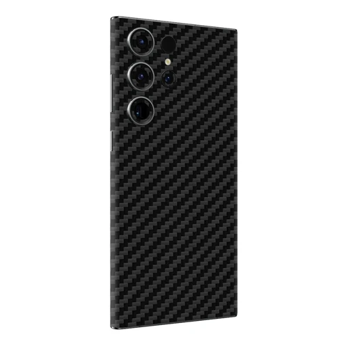 Samsung S24 Ultra Kaplama Siyah Karbon Fiber