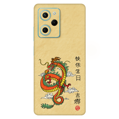 Poco X5 Pro Kaplama Turuncu Ejder