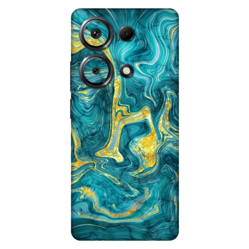 Poco M6 Pro Kaplama Mistik Turkuaz Dalga
