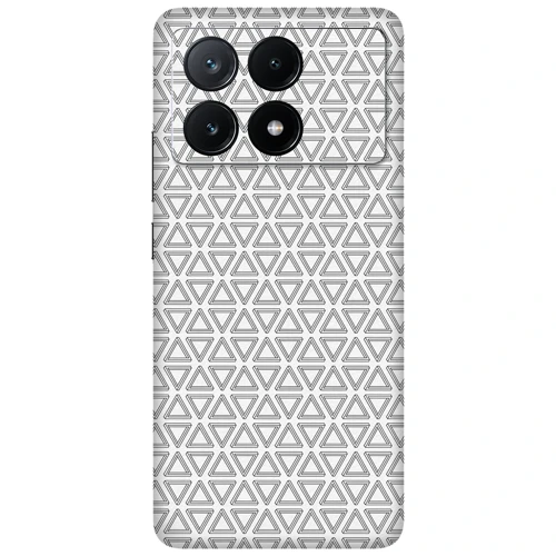 Poco X6 Pro Kaplama Beyaz Üçgenler
