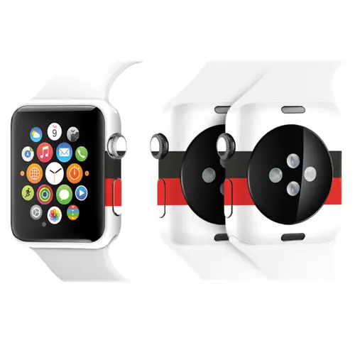Apple Watch Kaplama Siyah Beyaz Kırmızı