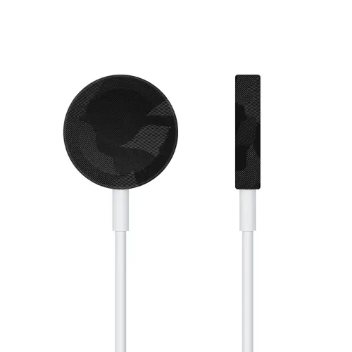 Apple Watch Manyetik Şarj Kaplama Siyah Kamuflaj