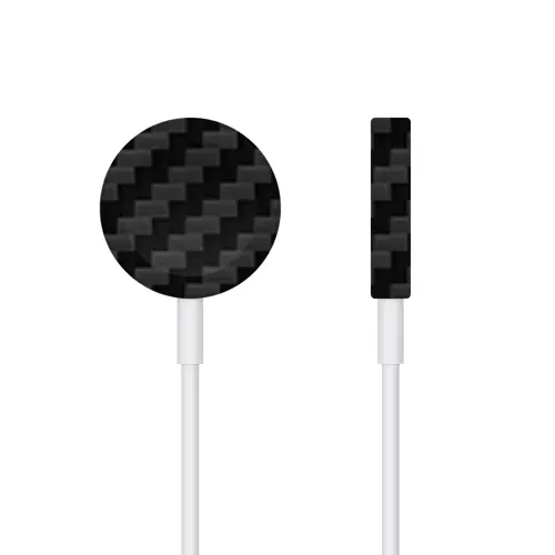 Apple Watch Manyetik Şarj Kaplama Siyah Karbon Fiber