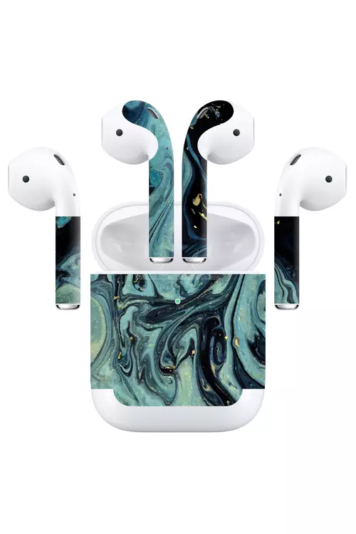 Airpods (Gen 2 Wireless) Kaplama Mistik Mavi Dalga