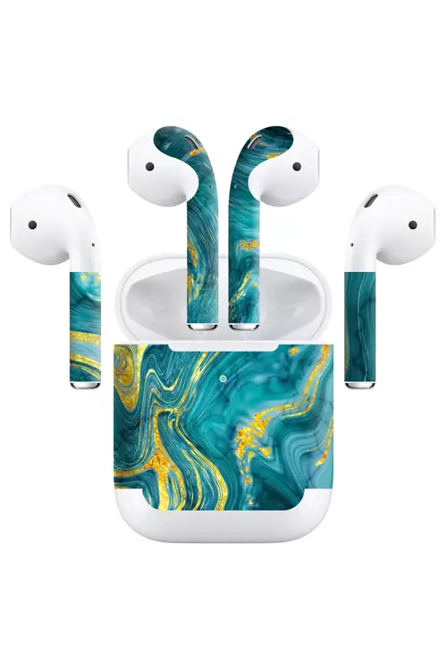 Airpods (Gen 2 Wireless) Kaplama Mistik Turkuaz Dalga