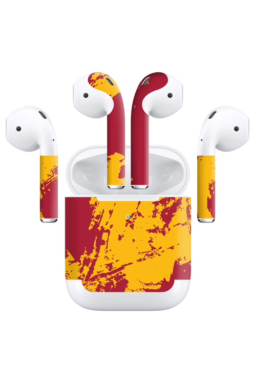 Airpods (Gen 2 Wireless) Kaplama Sarı Kırmızı
